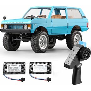 MN82S RC Rock Crawler, 2.4Ghz Toyota Remote Control Truck, 4WD 2 Speeds Switch RC Crawler Off-Road Pick-up with 2 Upgraded 1200mah Battery, 1/12 Scale Trucks (MN82S-Black)