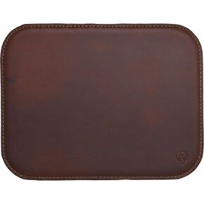 Bolero Mouse Pad for Home or Office Desktop - Genuine Leather Handmade in Colombia - Marrón
