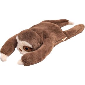 Squeaky Disk & Built-in Rope Dog Plush Toy, Bustling Safari Collection, 15", for Dogs of All Breeds (Sloth)