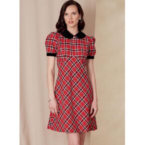 Vogue Misses 'Empire Weist Dress Pattern Kit ، Code V1822 ، الأحجام 8-10-12-14-16 ، متعدد الألوان ، متعدد الألوان