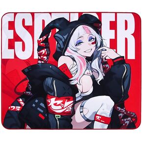 Pioneer Series Tang Dao Gaming Mouse Pad - Large 480 x 400 x 4mm, Anime-Style RED, Polyurethane Non-Slip Base, Superior Control Cloth Surface for FPS Precision