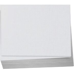 Hamilco 5x7 Gray Linen Cardstock Paper Blank Index Cards Flat Card Stock 80lb Cover 100 Pack