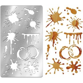 UNICRAFTALE Metal Stencil Reusable Floral Stencils Flourish Painting Stencil Stainless Steel Dies Stencils Plants Pattern Template for DIY Scrapbooking Photo Album DIY Paper Card
