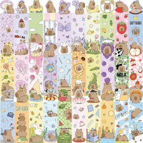 30PCS Bookmark for Kid Cute Capybara Bookmark Funny Animal Bookmarks Kawaii Capybara Theme Party Favors Students Teens Book Lovers Classroom Favors