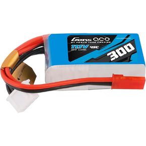 Gens Ace 300 MAh 11.1V 45C 3S1P Lipo Battery Pack with JST Plug
