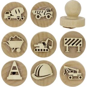 FINGERINSPIRE 8 Pcs Garden Critters Stampers 8 Styles Round Critters Wooden Stamps 1.7x1.5Inch Mini Handmade Navajo White Dragonfly Stamper Butterfly Stamp for Displays Posters Signs DIY