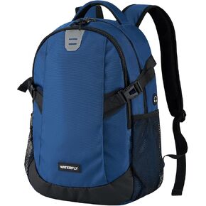 WATERFLY Casual Laptop Travel Backpack: 20L for Men Women Work Commuter Everyday EDC Daypack Hiking Gym Sport Workout Black