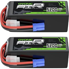 OVONIC 6S LiPo Battery 5200mAh 22.2V 130C RC Battery EC5 Connector