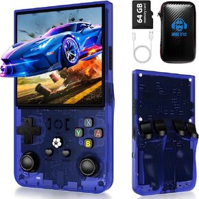 2025 New Upgrade R36MAX Retro Handheld Game Console , 4.0 Inch IPS Video Gaming Console with 64GB TF Card Over 20000+ Pre-Installed Retro Games, 4000mAh Battery (Black)