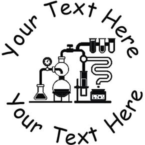 Science/Chemistry Custom Teacher Motivational Reward Stamp - 1"- Personalize with Your own Custom Text