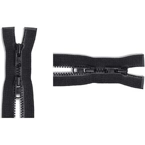 #3 Molded Vislon Black YKK Jacket 2-Way Lightweight Separating Zipper - Choose Your Length - Color: Black - Made in The United States (1 Zipper Per Pack) (36" Inches)