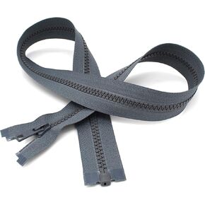 31" Vislon Zipper ~ YKK #5 Molded Plastic ~ Separating - 578 Medium Grey (1 Zipper/Pack)
