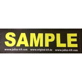 Julius-K9 Original Custom Patch Hook and Loop Fastener Large Reflective Yellow