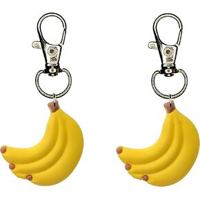 Banana Zipper Charm Set of 2 Badge Reel Accent Purse Collar Charm Yazzle Dazzle Bananas Bunch Funny Unisex