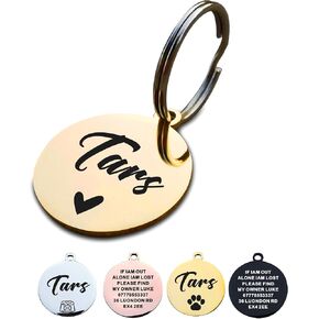 Dog Tags Personalized Dog Tag for Pets Dog Tag ID Tags for Dog Double-Sided Engraved Stainless Steel Dog Tag ID Name Tag for Cat Puppy Pet Collar Dog Name Tags(Rose Gold, Bone,L)