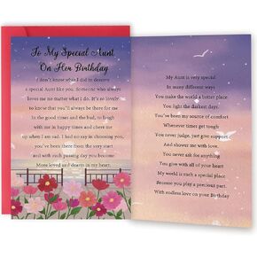 Birthday Card for Mom | Happy Mom Birthday Gifts from Daughter Son Kids | Mother's Day Gifts for Women Her | 5.3 x 8.0 Inch Greeting Cards with Envelope