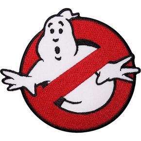 Ghost Patch Movie Costume Busters Embroidered Iron-On 3.5" Wide Funny
