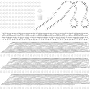 14K Gold Plated Earring Hooks, 500PCS Earring Findings for Jewelry Making Hypoallergenic Ear Wires Fish Hook for DIY Earrings Bulk Pack