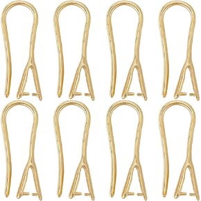 SUNNYCLUE 1 Box 20Pcs Real 24K Gold Plated Earring Hooks Brass Ear Wire French Earring Hook Backs Fish Hook Earwires with Ice Pick Pinch Bails Findings for Jewelry Making Earrings Supplies DIY Crafts
