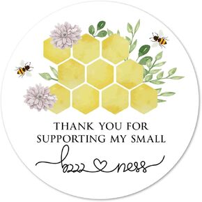 Bee Thank You for Supporting My Small Business Stickers, Boutiques Shop Wrapping Supplies 40-Pack