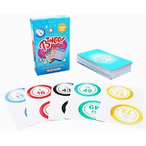 GSE Games & Sports Expert Professional Bingo Calling Cards for Bingo Game, Plastic Coated Bingo Playing Cards Deck with High Visibility Numbered