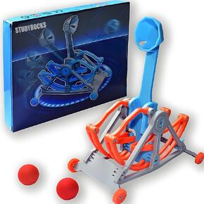 Catapult Kit for Kids, Trebuchet Kit with 30+Pieces&2pcs Soft Balls, Launcher Toys for Kids & Adults, Science STEM Toys for Boys,Hands-On Learning, School Projects, Family & Party Game, Birthday Gifts