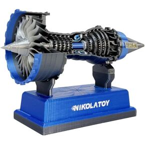 Miniature Miniature Trent 900 Turbofan Engine Model, 3D Printed Mechanical Model for Aviation Enthusiasts, Educational Science Toy & Gift – (12cm/4.8in) (Miniature)