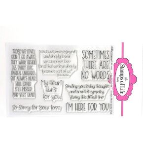 Sympathy Stamps for Card-Making and Scrapbooking by The Stamps of Life - Sorry4YourLoss Condolences