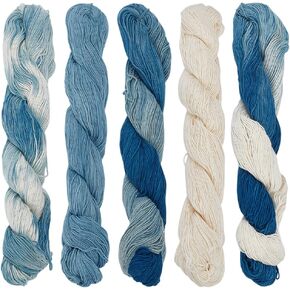 FREEBLOSS 5 Pcs Sashiko Thread Sashiko Kit Sashiko Skein 110 Yards*5 Colors Natural Plant Dyed Sashiko Cotton Embroidery Thread Japanese Quilting & Embroidery Sashiko Kit Supplies