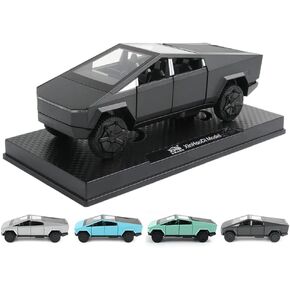 1:32 Scale Toy Trucks Pickup Model Pull Back Pick-Up Truck with Sound and Light, Alloy Diecast Truck Toys for Kids Gift or Vehicles Model Collection Enthusiasts (1/32 Black Pickup)