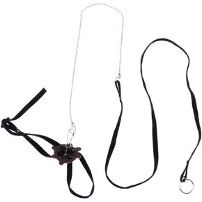 VOSAREA Pet Adjustable Leash for Reptiles Turtle and Lizard Outdoor Training Strap Black for Pet Supplies and Reptile Walking Activities
