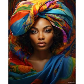 VNUIEHG African Americans Paint by Numbers Kits for Adults, Acrylic Oil Painting by Numbers Kits for Beginner with Paintbrushes Brushes Art Canvas for Home Decor 16x20 inch / 40x50 cm