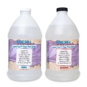 KSRESIN Liquid Cast Deep Pour Epoxy Resin 1 Gallon Kit | 0.5 in - 2 in Per Layer | Made in US | River Tables, Flower Preservation, Casting Resin Clear