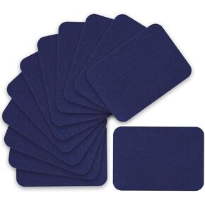 12 PCS Fabric Repair Patches Premium Quality Fabric Iron-on Patches Navy Iron on Patch Repair Patch Inside Thigh Decorating Kit for Clothing Bag Hat Repair (4.8 in x 3.7 in)