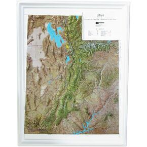 Hubbard Scientific 3D Utah Map | A True Raised Relief Map - You Can Feel the Terrain | Vacuum-formed Molded | 17″ x 22″ | Detailed Topography