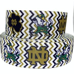 Grosgrain Ribbon 1.5" Football Sports Team Printed Per Yard