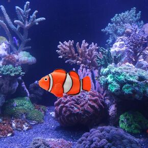 Aquarium Decor,Floating Glow in The Dark Clownfish Ornament Decoration for Aquarium Fish Tank