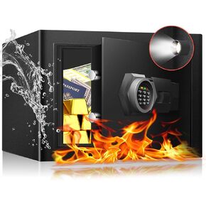 Safe Box, 2.3 Cu Ft Home Safe, Steel Security with Digital Electronic Keypad, Safety Lock Box for Home, Removable Shelf, Fireproof safe for Documents Money Jewelry Guns