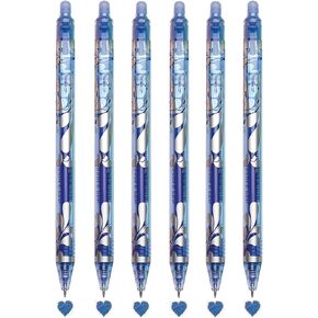 6 Pcs Erasable Gel Pens Erasable Retractable Pens 0.5mm Red Ink Smooth Writing Pen Office School Supplies Aesthetic Pen for Women Men Girls Boys (6Pcs Red Ink)
