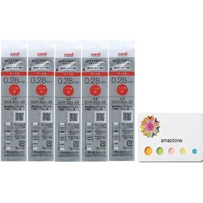 amazdone uni Jetstream EDGE 0.28mm Oil-based Ballpoint pen refills（SXR-203-28 Red） 5-pack Sticky Notes Value Set
