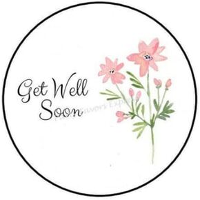 30 Pcs 1.5" Inch Get Well Soon Stickers - Well Soon Stickers - Sympathy Stickers Envelope Seals Labels - D #AA61RK