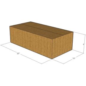 20 "× 10" × 6 "مربعات مموجة 32 ECT (حزمة 5-20x10x6) | صناديق نقل الجودة. كبيرة لصناديق الشحن للأعمال أو المكتب أو المنزل.