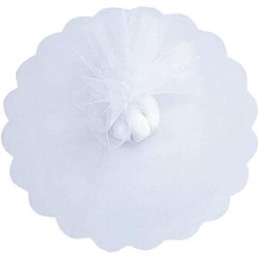 200 Pcs White Organza Tulle Circles, 10 Inch Round Organza Bags Jewelry Candy Pouch Christmas Wedding Party Favor Gift Bags