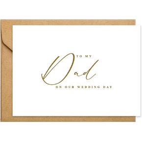 PartyGifts&beyond to My Dad and Mom Wedding Day Cards from The Bride or Groom Gold Foil Wedding Cards for Parents(DM)