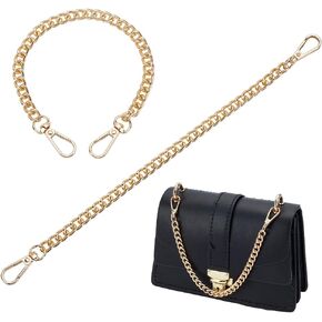 PH PandaHall 2pcs 12'' Light Gold Purse Strap Extender Aluminum Bag Chain Replacement Handbag Chain Strap Metal Bag Strap with Alloy Swivel Clasps for Handbag Purse Clutch Shoulder Tote Bag