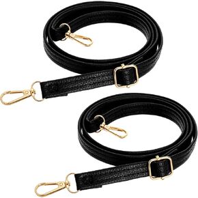 2 Pack Purse Replacement Strap 30-55 Inch PU Leather Purse Strap Adjustable Crossbody Shoulder Straps with Metal Buckle for Bags Handbags