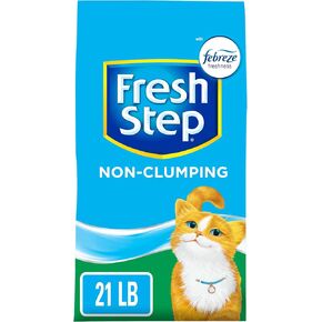 Fresh Step Non-Clumping Premium Cat Litter with Febreze Freshness, Scented - 21 Pounds (Package May Vary)