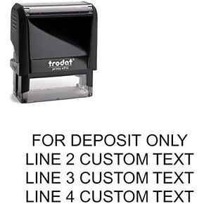 Custom for Deposit Only Stamp (4 Lines)