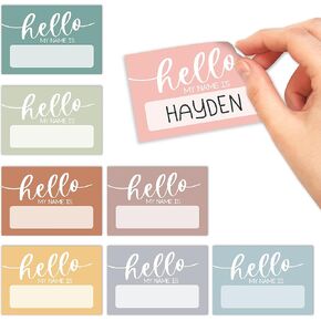 Name Tags Sticker - 56 Nametags for Classroom, Name Tag Stickers for Kids, Adhesive Classroom Labels for Teachers, Nametags Sticker for Clothes, Decorative Labels, Colorful Cubby Tags