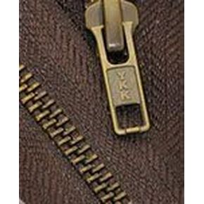 36" Jacket Zipper YKK #5 Antique Brass Separating ~ Color Brown #570 (1 Zipper / Pack)